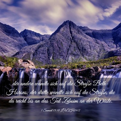 Picture 03 - 1 Samuel 13:18 LUTH1912 - der andere wandte sich auf die Straße - Bible Verse Picture