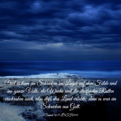Picture 03 - 1 Samuel 14:15 LUTH1912 - Und es kam ein Schrecken ins Lager auf dem Felde - Bible Verse Picture