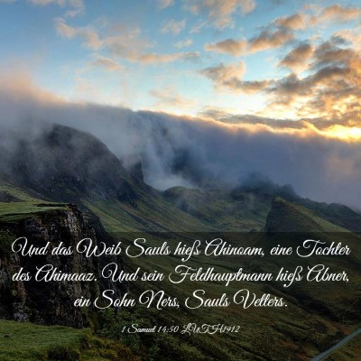 Picture 03 - 1 Samuel 14:50 LUTH1912 - Und das Weib Sauls hieß Ahinoam, eine Tochter - Bible Verse Picture