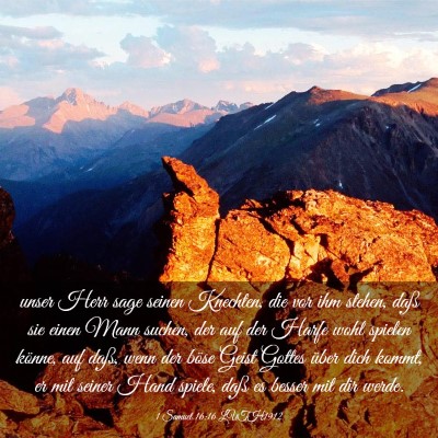 Picture 03 - 1 Samuel 16:16 LUTH1912 - unser Herr sage seinen Knechten, die vor ihm - Bible Verse Picture