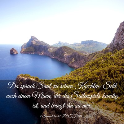 Picture 03 - 1 Samuel 16:17 LUTH1912 - Da sprach Saul zu seinen Knechten: Seht nach - Bible Verse Picture