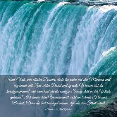 Picture 03 - 1 Samuel 17:28 LUTH1912 - Und Eliab, sein ältester Bruder, hörte ihn - Bible Verse Picture