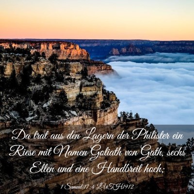 Picture 03 - 1 Samuel 17:4 LUTH1912 - Da trat aus den Lagern der Philister ein Riese - Bible Verse Picture