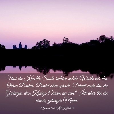 Picture 03 - 1 Samuel 18:23 LUTH1912 - Und die Knechte Sauls redeten solche Worte vor - Bible Verse Picture