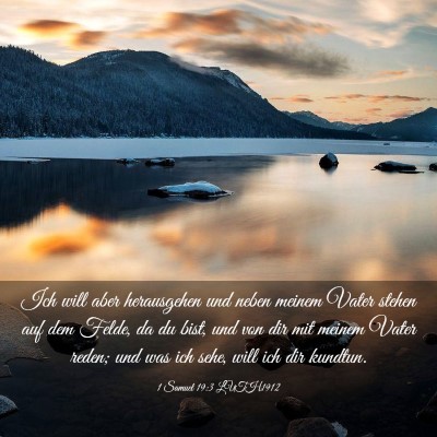 Picture 03 - 1 Samuel 19:3 LUTH1912 - Ich will aber herausgehen und neben meinem Vater - Bible Verse Picture