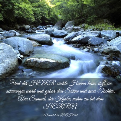 Picture 03 - 1 Samuel 2:21 LUTH1912 - Und der HERR suchte Hanna heim, daß sie - Bible Verse Picture