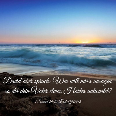 Picture 03 - 1 Samuel 20:10 LUTH1912 - David aber sprach: Wer will mir's ansagen, so dir - Bible Verse Picture