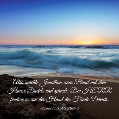 Picture 03 - 1 Samuel 20:16 LUTH1912 - Also machte Jonathan einen Bund mit dem Hause - Bible Verse Picture