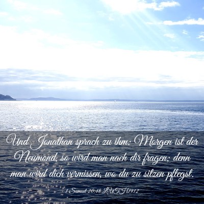 Picture 03 - 1 Samuel 20:18 LUTH1912 - Und Jonathan sprach zu ihm: Morgen ist der - Bible Verse Picture