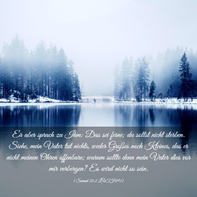 Picture 03 - 1 Samuel 20:2 LUTH1912 - Er aber sprach zu Ihm: Das sei ferne; du sollst - Bible Verse Picture