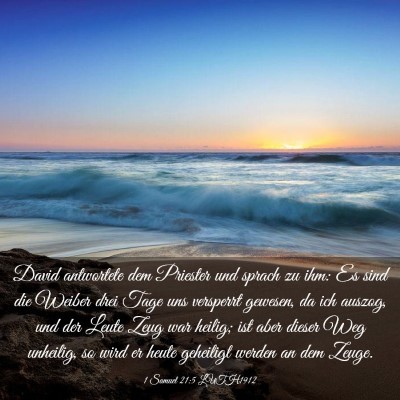 Picture 03 - 1 Samuel 21:5 LUTH1912 - David antwortete dem Priester und sprach zu ihm: - Bible Verse Picture