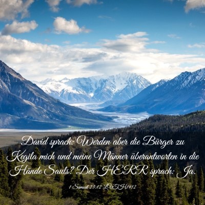 Picture 03 - 1 Samuel 23:12 LUTH1912 - David sprach: Werden aber die Bürger zu Kegila - Bible Verse Picture