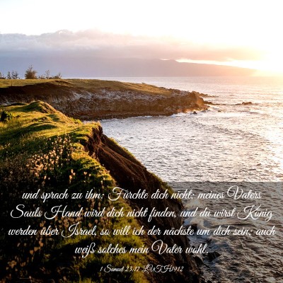 Picture 03 - 1 Samuel 23:17 LUTH1912 - und sprach zu ihm: Fürchte dich nicht; meines - Bible Verse Picture