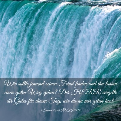 Picture 03 - 1 Samuel 24:19 LUTH1912 - Wie sollte jemand seinen Feind finden und ihn - Bible Verse Picture