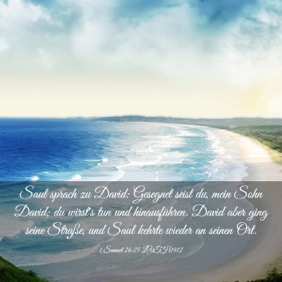Picture 03 - 1 Samuel 26:25 LUTH1912 - Saul sprach zu David: Gesegnet seist du, mein - Bible Verse Picture