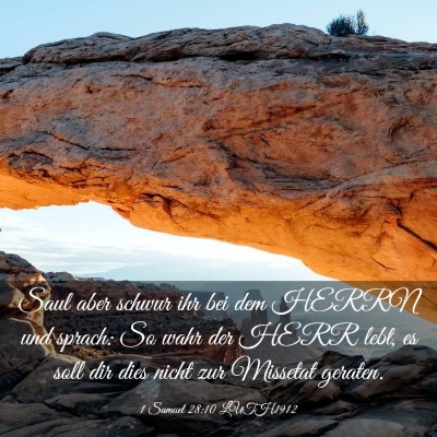 Picture 03 - 1 Samuel 28:10 LUTH1912 - Saul aber schwur ihr bei dem HERRN und sprach: So - Bible Verse Picture