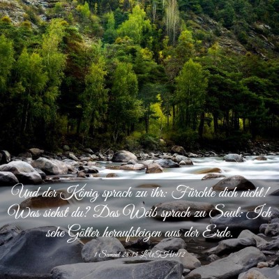 Picture 03 - 1 Samuel 28:13 LUTH1912 - Und der König sprach zu ihr: Fürchte dich - Bible Verse Picture