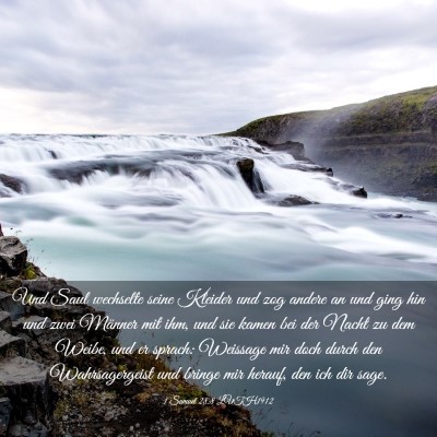 Picture 03 - 1 Samuel 28:8 LUTH1912 - Und Saul wechselte seine Kleider und zog andere - Bible Verse Picture