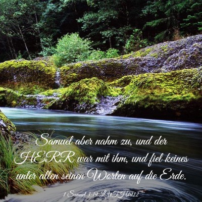 Picture 03 - 1 Samuel 3:19 LUTH1912 - Samuel aber nahm zu, und der HERR war mit ihm, - Bible Verse Picture
