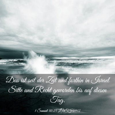 Picture 03 - 1 Samuel 30:25 LUTH1912 - Das ist seit der Zeit und forthin in Israel Sitte - Bible Verse Picture