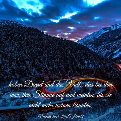 Picture 03 - 1 Samuel 30:4 LUTH1912 - hoben David und das Volk, das bei ihm war, ihre - Bible Verse Picture