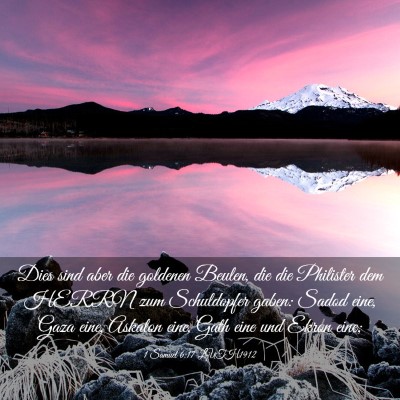 Picture 03 - 1 Samuel 6:17 LUTH1912 - Dies sind aber die goldenen Beulen, die die - Bible Verse Picture