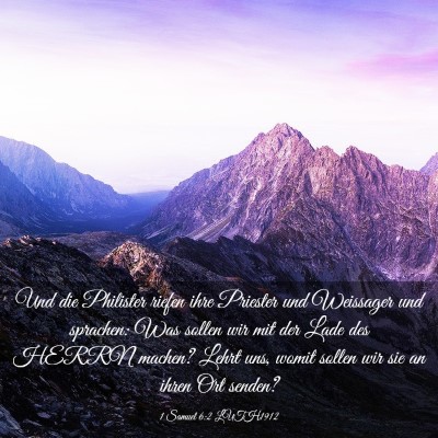 Picture 03 - 1 Samuel 6:2 LUTH1912 - Und die Philister riefen ihre Priester und - Bible Verse Picture