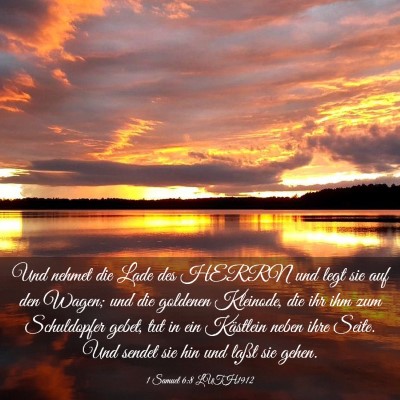 Picture 03 - 1 Samuel 6:8 LUTH1912 - Und nehmet die Lade des HERRN und legt sie auf - Bible Verse Picture
