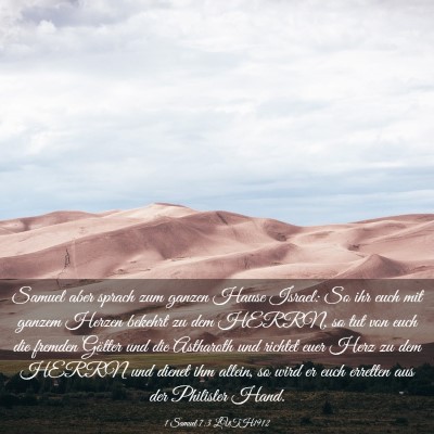 Picture 03 - 1 Samuel 7:3 LUTH1912 - Samuel aber sprach zum ganzen Hause Israel: So - Bible Verse Picture