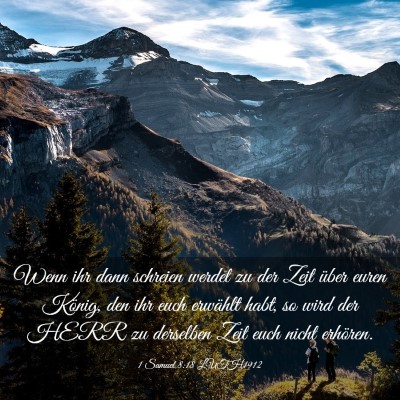 Picture 03 - 1 Samuel 8:18 LUTH1912 - Wenn ihr dann schreien werdet zu der Zeit über - Bible Verse Picture