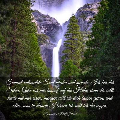 Picture 03 - 1 Samuel 9:19 LUTH1912 - Samuel antwortete Saul wieder und sprach: Ich bin - Bible Verse Picture