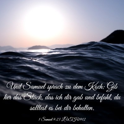 Picture 03 - 1 Samuel 9:23 LUTH1912 - Und Samuel sprach zu dem Koch: Gib her das - Bible Verse Picture