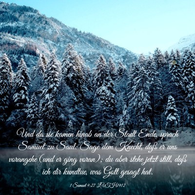 Picture 03 - 1 Samuel 9:27 LUTH1912 - Und da sie kamen hinab an der Stadt Ende, sprach - Bible Verse Picture