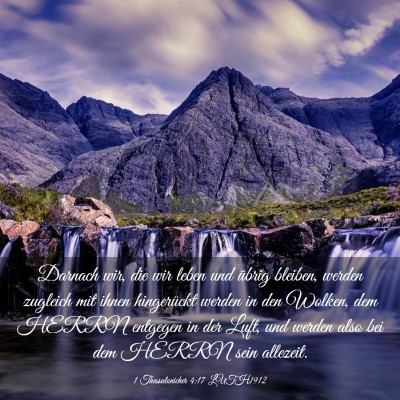 Picture 03 - 1 Thessalonicher 4:17 LUTH1912 - Darnach wir, die wir leben und übrig bleiben, - Bible Verse Picture