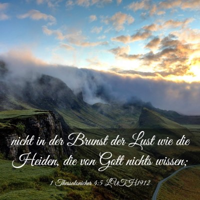 Picture 03 - 1 Thessalonicher 4:5 LUTH1912 - nicht in der Brunst der Lust wie die Heiden, die - Bible Verse Picture