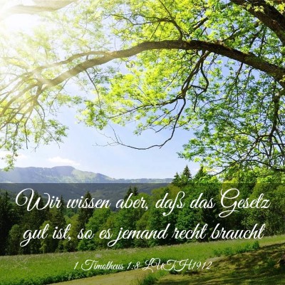 Picture 03 - 1 Timotheus 1:8 LUTH1912 - Wir wissen aber, daß das Gesetz gut ist, so es - Bible Verse Picture
