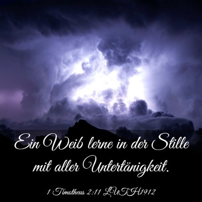 Picture 03 - 1 Timotheus 2:11 LUTH1912 - Ein Weib lerne in der Stille mit aller - Bible Verse Picture
