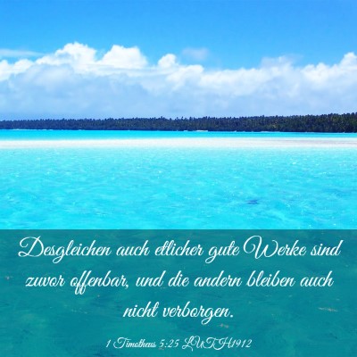Picture 03 - 1 Timotheus 5:25 LUTH1912 - Desgleichen auch etlicher gute Werke sind zuvor - Bible Verse Picture