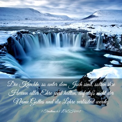 Picture 03 - 1 Timotheus 6:1 LUTH1912 - Die Knechte, so unter dem Joch sind, sollen ihre - Bible Verse Picture