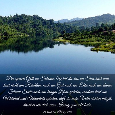 Picture 03 - 2 Chronik 1:11 LUTH1912 - Da sprach Gott zu Salomo: Weil du das im Sinn - Bible Verse Picture