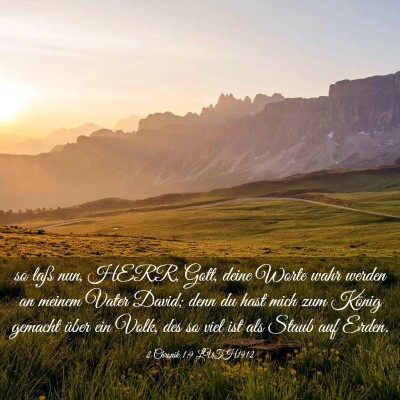 Picture 03 - 2 Chronik 1:9 LUTH1912 - so laß nun, HERR, Gott, deine Worte wahr werden - Bible Verse Picture
