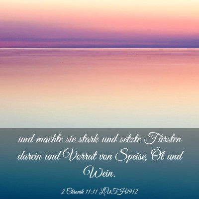 Picture 03 - 2 Chronik 11:11 LUTH1912 - und machte sie stark und setzte Fürsten darein - Bible Verse Picture