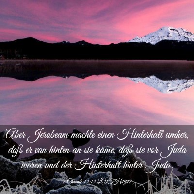 Picture 03 - 2 Chronik 13:13 LUTH1912 - Aber Jerobeam machte einen Hinterhalt umher, daß - Bible Verse Picture