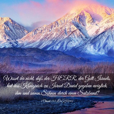 Picture 03 - 2 Chronik 13:5 LUTH1912 - Wisset ihr nicht, daß der HERR, der Gott - Bible Verse Picture