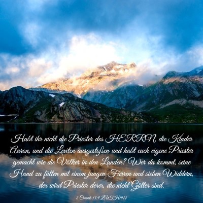 Picture 03 - 2 Chronik 13:9 LUTH1912 - Habt ihr nicht die Priester des HERRN, die Kinder - Bible Verse Picture