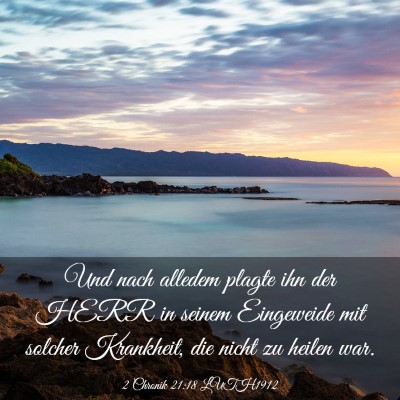 Picture 03 - 2 Chronik 21:18 LUTH1912 - Und nach alledem plagte ihn der HERR in seinem - Bible Verse Picture