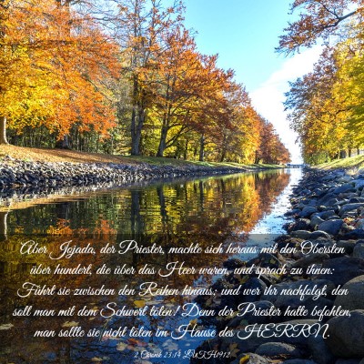 Picture 03 - 2 Chronik 23:14 LUTH1912 - Aber Jojada, der Priester, machte sich heraus mit - Bible Verse Picture