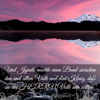 Picture 03 - 2 Chronik 23:16 LUTH1912 - Und Jojada machte einen Bund zwischen ihm und - Bible Verse Picture