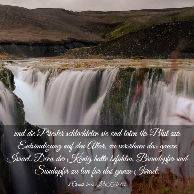 Picture 03 - 2 Chronik 29:24 LUTH1912 - und die Priester schlachteten sie und taten ihr - Bible Verse Picture