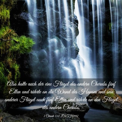 Picture 03 - 2 Chronik 3:12 LUTH1912 - Also hatte auch der eine Flügel des andern - Bible Verse Picture